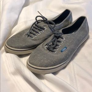 VANS VGUC gray lo sneakers ties size women's 8.5